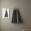 Grey satin JK body-hugging short skirt for women's wear, all-cotton skirt with elastic waist, A-line skirt Specification image